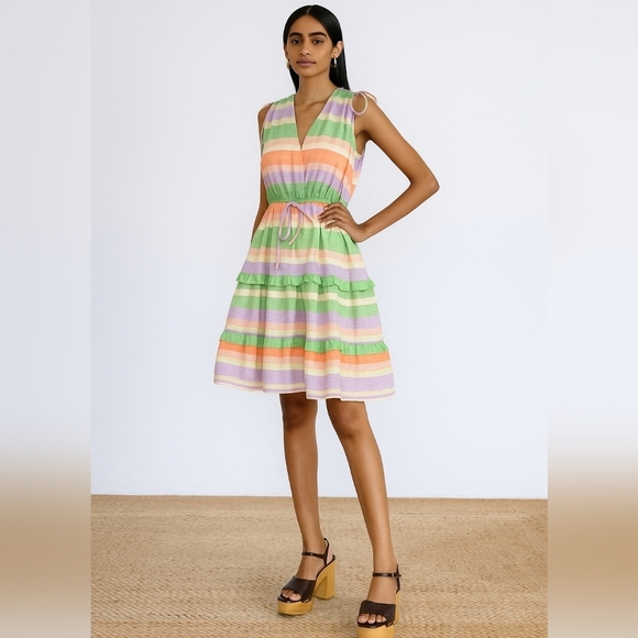 Banjanan Becca Fruit Stripe Mini Dress - Picture 1 of 8